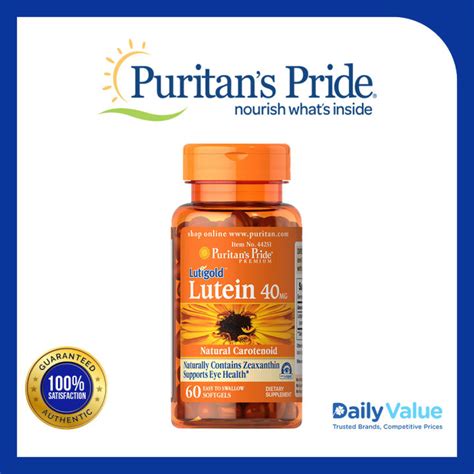 Puritan S Pride Lutein 40mg 60 Softgels Lazada PH