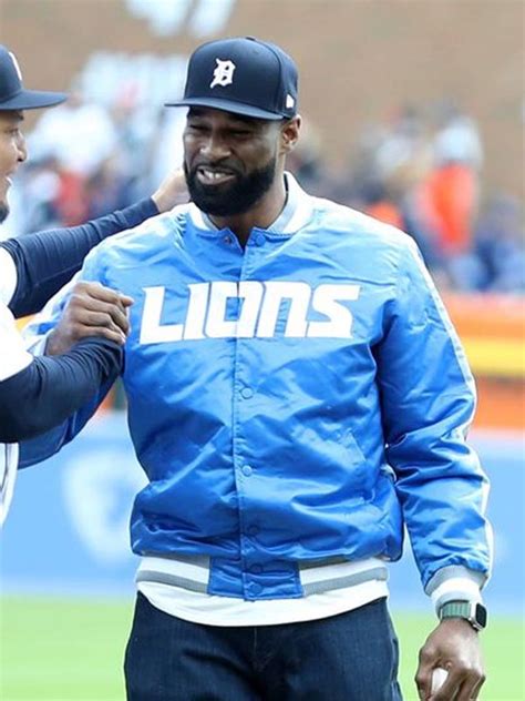 Calvin Johnson Detroit Lions Varsity Jacket | First Pitch Jacket