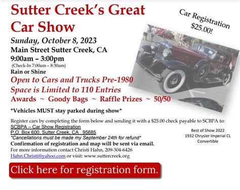 Sutter Creek Events | California Gold Country Event Calendar | Amador ...