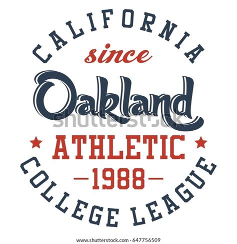 Graphic Design Oakland Athletic Tshirts Stock Vector Royalty Free