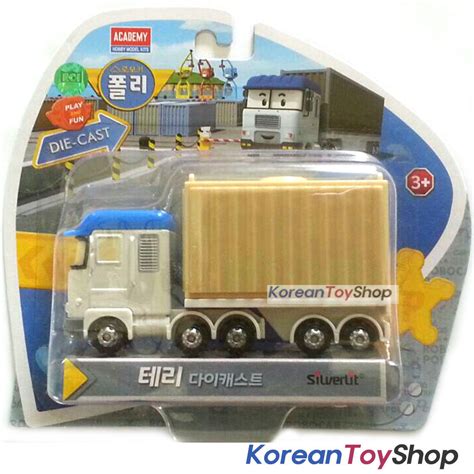 Robocar Poli TERRY Diecast Metal Figure Toy Car Trailer Truck Academy ...