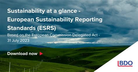 European Sustainability Reporting Standards Esrs Bdo Malta