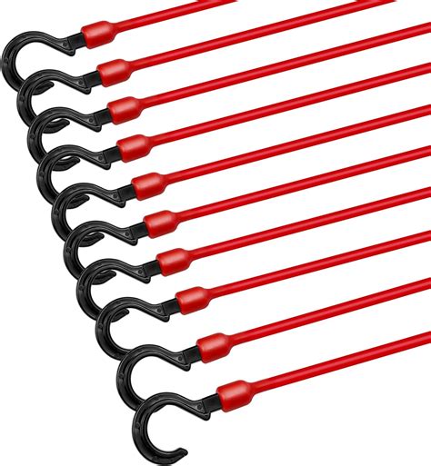 Hoxwell Inch Heavy Duty Rubber Bungee Cords With Hooks Outdoor