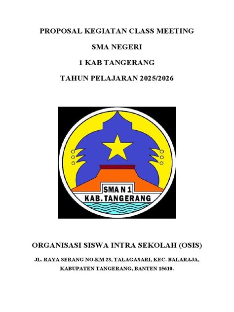 Proposal Kegiatan Class Meeting Pdf