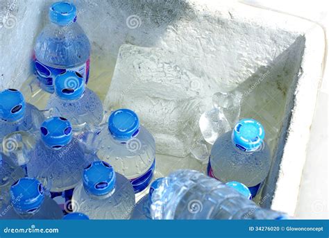 Ice water bottles stock photo. Image of bottles, glass - 34276020