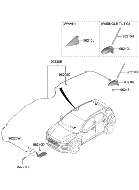 96210 J9200 Genuine Hyundai Combination Antenna Assembly