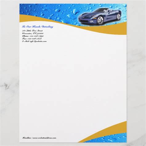 Car Washdetailing Letterhead Zazzleca