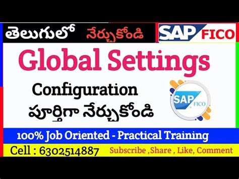 Global Settings Configuration In SAP FICO S4 HANA BY LOKESH YouTube