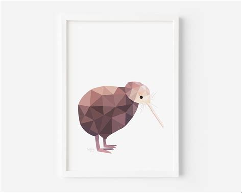 Kiwi Print Kiwi Illustration Kiwi Art New Zealand Kiwi Geometric Kiwi New Zealand Art Kiwiana ...