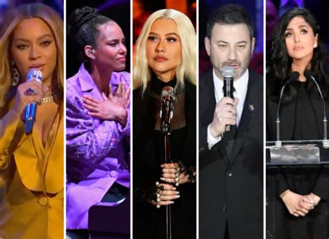 Beyonce Alicia Keys Christina Aguilera Jimmy Kimmel Vanessa Bryant