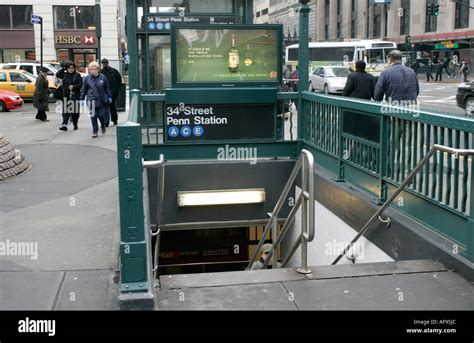 34th street entrance to penn station subway new york city new york USA ...