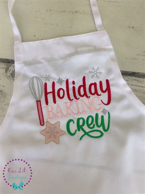 Holiday Baking Crew Apron Personalized Apron Personalized Gingerbread