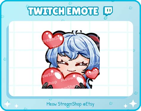 Twitch Emote Ganyu Heart Love Hug Happy Emotes Genshin Impact Sub Emoji For Streamer