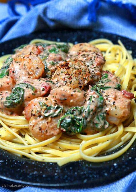 Creamy Shrimp Pasta Easy Garlic Butter Sauce With Spinach