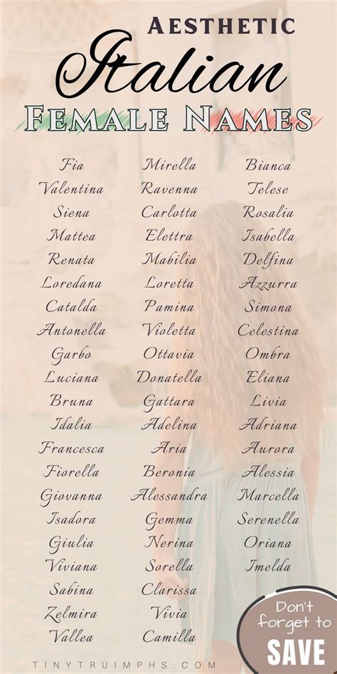 95 Beautiful Italian Girl Names With Meanings Artofit