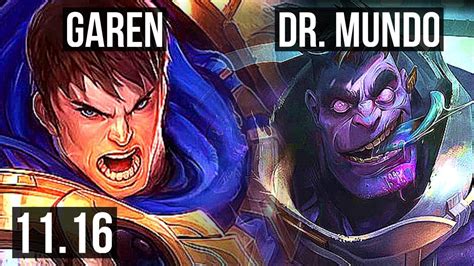 GAREN Vs DR MUNDO TOP 7 Solo Kills 1600 Games 1 7M Mastery