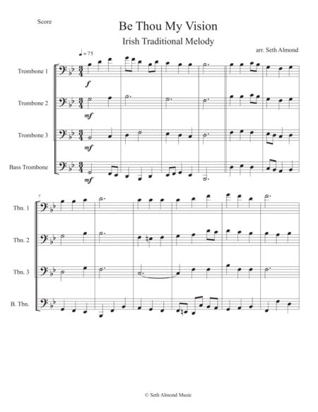 Be Thou My Vision Sheet Music Dallán Forgaill Brass Ensemble