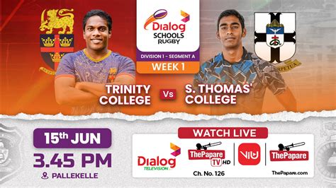 Replay Trinity College Vs Sthomas College Dialog Schools Rugby League 2024