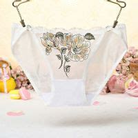 P435 Jual Celana Dalam Panties Hipster Putih Transparan Bordir Bunga