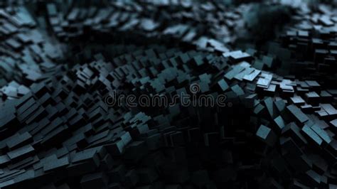 Dark Animated Backgrounds The Ocean Of Moving Cubes Stock Footage