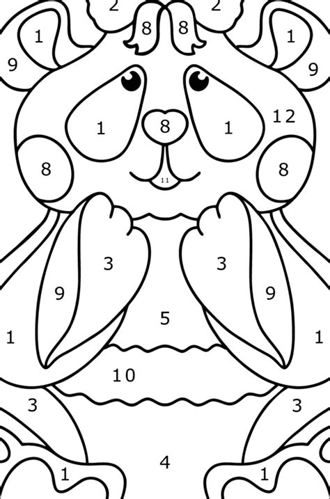 Panda baby coloring page ♥ Online and Print for Free!