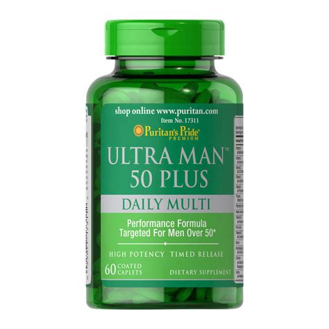 Ultra Man 50 Plus (60 caplets) - купить Витамины и Минералы Puritan's ...