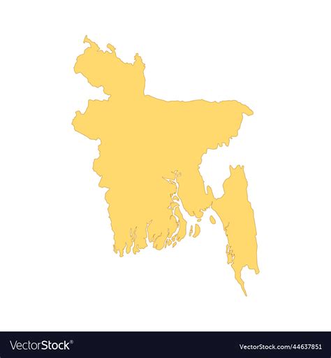 Bangladesh map color line element border Vector Image