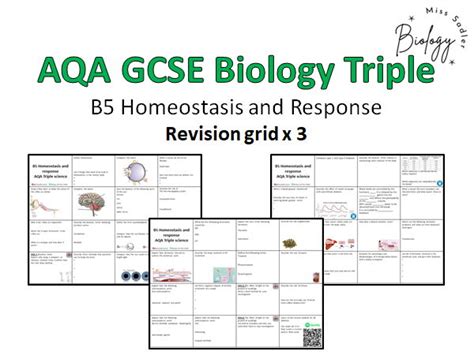 Aqa Triple Biology Paper 2 Revision Teaching Resources