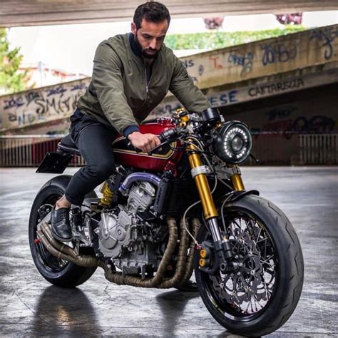 Caferacergram Aesse On His Honda Hornet Cafe Racer By