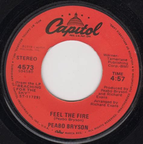 Peabo Bryson – Feel The Fire / A Fool Already Knows | Releases | Discogs