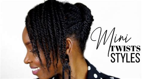 Mini Twists On Natural Hair 5 Mini Twists Natural Hair Styles On 4c Hair Youtube