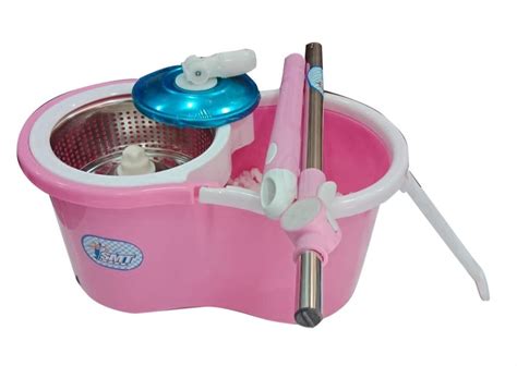cotton pink plastic magic spin mop    rs   ahmedabad id