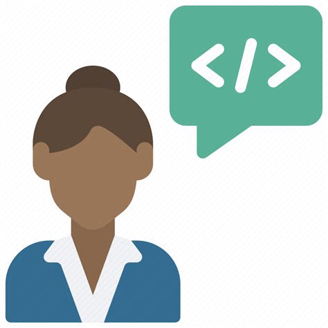 Developer Dev Female Person User Avatar Programmer Icon