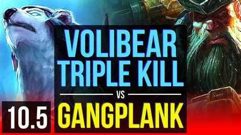 Volibear Vs Gangplank Top Rank 4 Volibear Triple Kill Kda 8 1 0