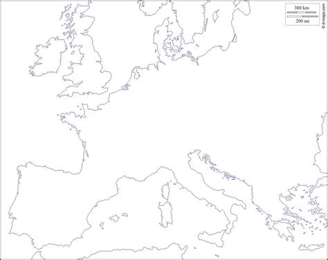 Europa Occidental Y Central Mapa Gratuito Mapa Mudo Gratuito Mapa