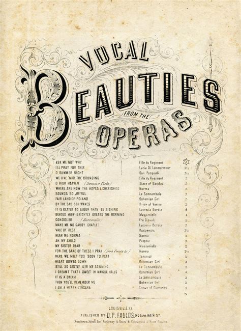 Vintage Sheet Music Covers Ephemera The Graphics Fairy