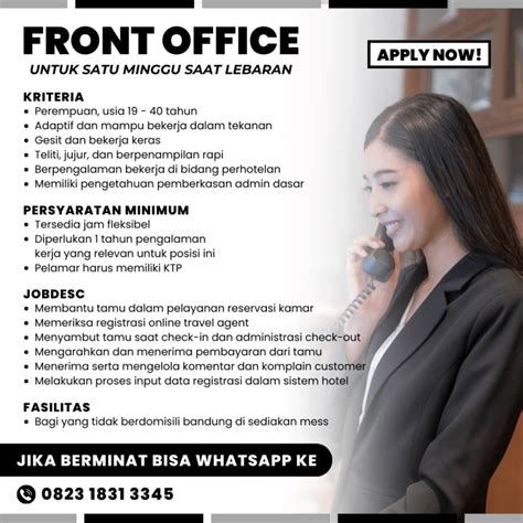 Lowongan Kerja Front Office Casual Perempuan Di Global Jejaring