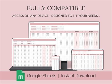Mileage Expense Tracker, Mileage Log, Mileage Calculator, Mileage