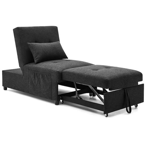 Ahiou Home Firenze Black Contemporarymodern Polyester Twin Sofa Bed In The Futons And Sofa Beds