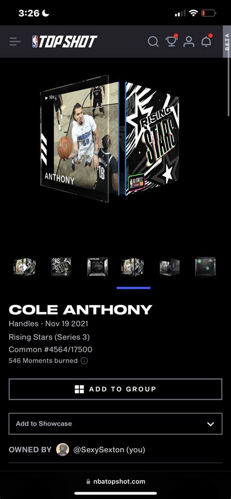 Sexysexton On Twitter Cole Anthony Rising Stars S Nbatopshot