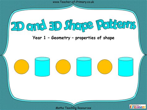 2D and 3D Shape Patterns - Year 1 | Teaching Resources