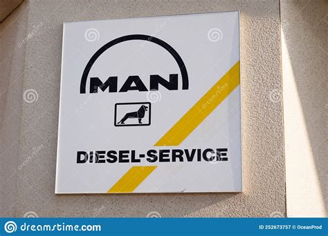 Man Diesel Service Text Sign Panel Truck Bus Brand Dealership Sign ...