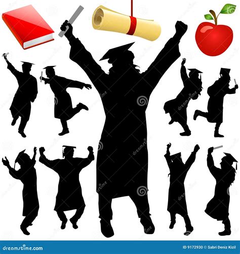 Graduation Silhouettes Graduation Vector Graduation Silhouette Black