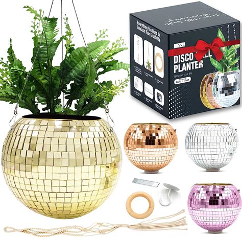 Amazon Dazzlo Hanging Disco Ball Planter Disco Planter With