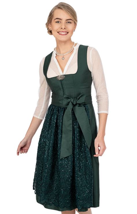 Marjo Dirndl Midi Delig Cm Nadescha Groen Bestellen