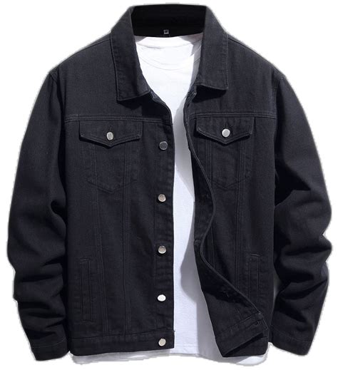 Longbida Mens Denim Jacket Coat Classic Fit Trucker Jacket Casual Jean Top With Pockets In 2024