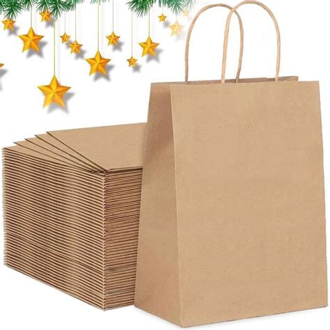 Sac Kraft Sacs Cadeaux 45 Sac En Papier Kraft Avec Poignée Sac Kraft