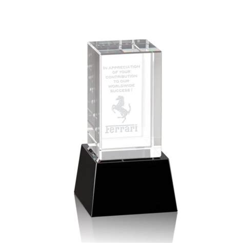 Robson Black On Base Obelisk Crystal Award OPT4011 K