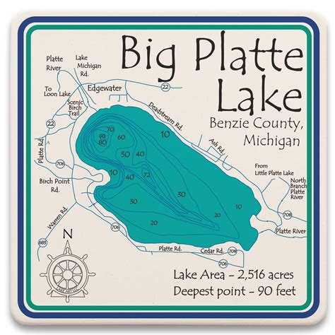 Topographic Lake Okeechobee Depth Map