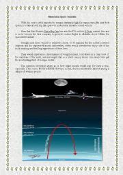 Suborbital Space Tourism - ESL worksheet by the big teacher